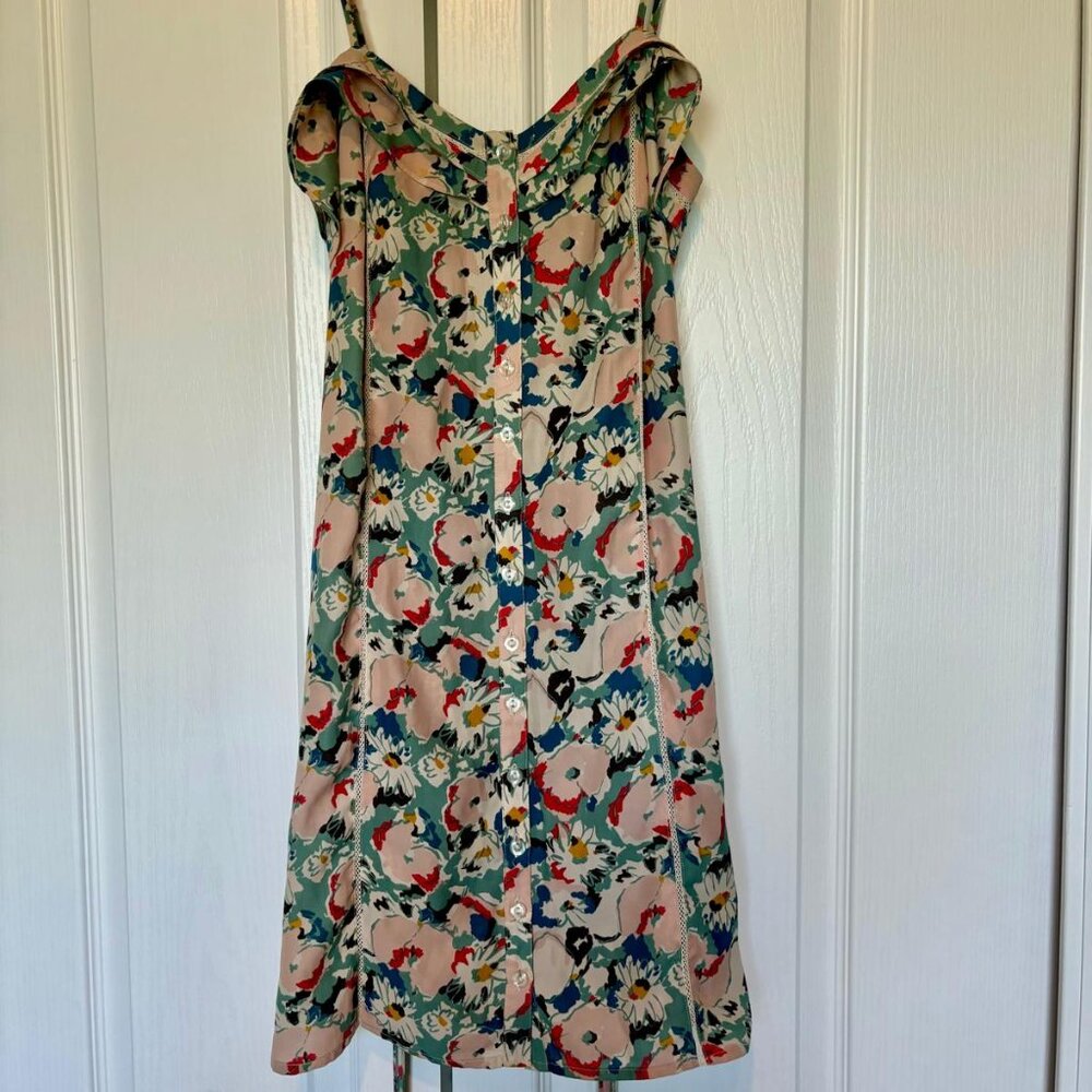 Kimchi Blue (Urban Outfitters) Floral/Cream Fit & Flare Dress, Size S